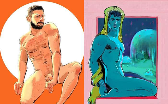 伦敦酷儿画家绘出男体情爱、同性，以及笔触动人的阳刚之美 -1