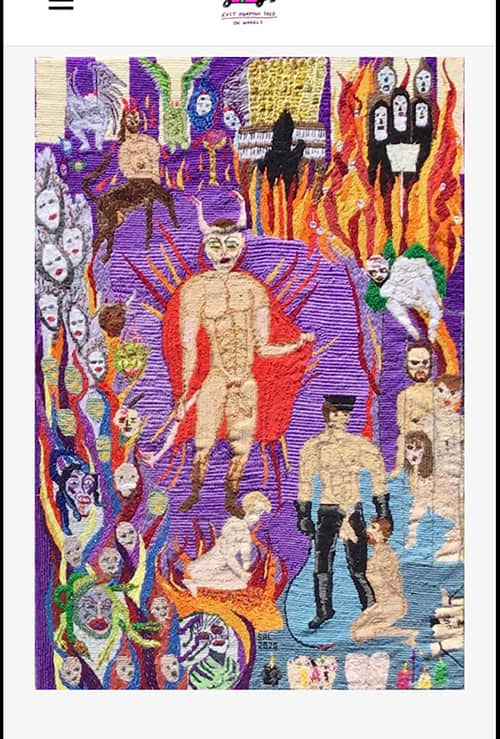 纽约刺绣艺术家领受天主恩典 用丝线创作迷人酷儿与BDSM禁忌图样 -2